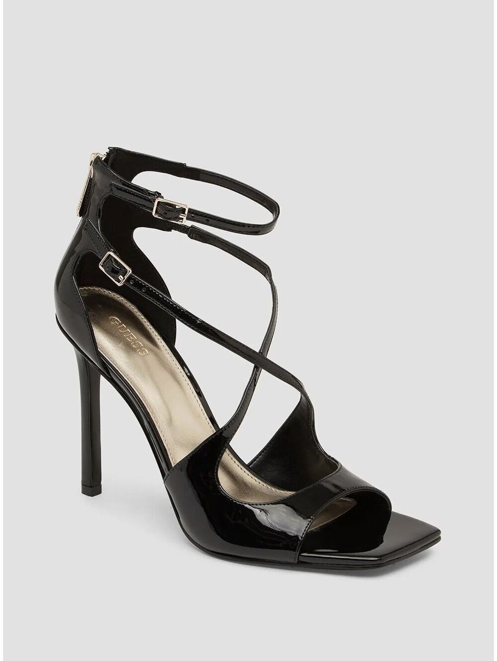 GUESS Women's Black Patent Sella Heels Size: 7 ($189)